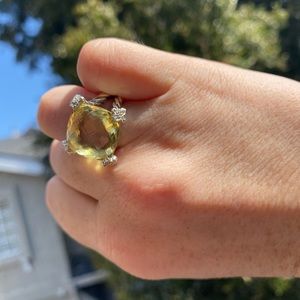 Authentic David Yurman Cushion 15mm Citrine -5.5